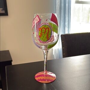Lolita Love My Letter M Wine Glass